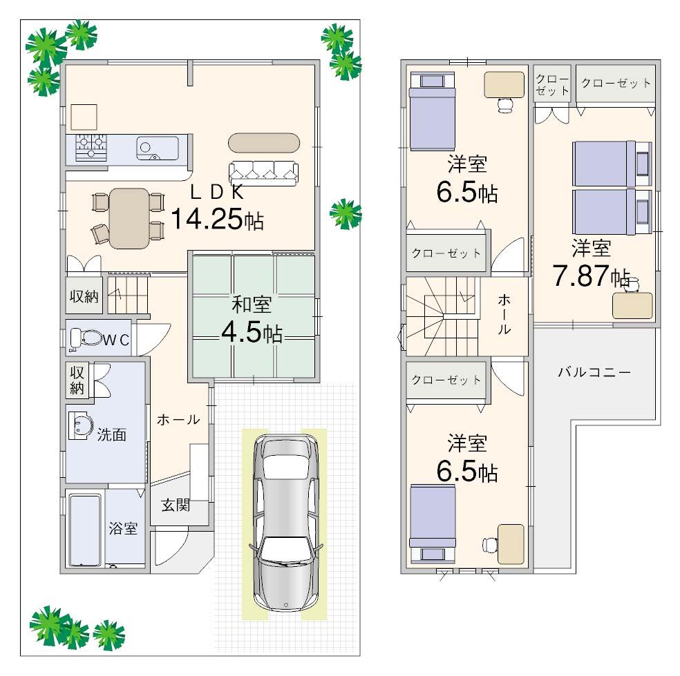 Floor plan. (No. 1 point), Price 28,998,000 yen, 4LDK, Land area 81.52 sq m , Building area 92.33 sq m