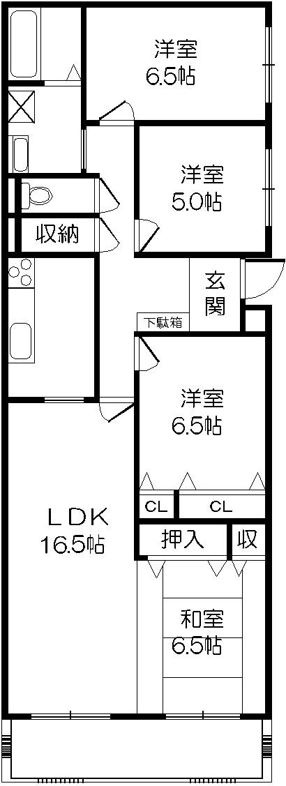 Floor plan. 4LDK, Price 9.8 million yen, Occupied area 92.25 sq m , Balcony area 9.3 sq m all room 5 Pledge is more 4LDK Mansion