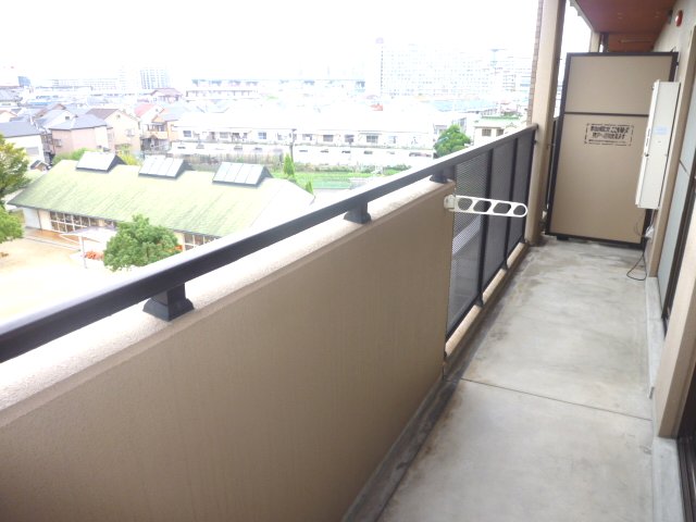 Balcony. It is south-facing wide balcony of