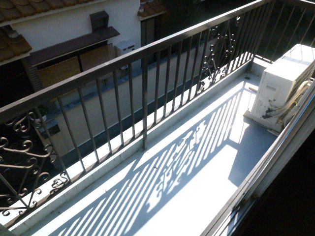 Balcony. Sunny balcony. 