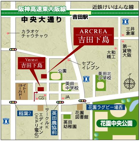 Local guide map. Area Map