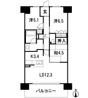 Floor: 3LDK, occupied area: 70.56 sq m, Price: 19.7 million yen