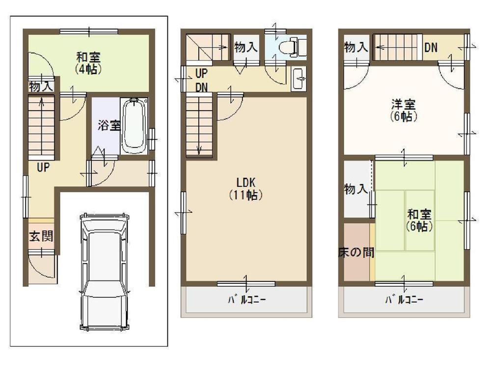 Floor plan. 7.8 million yen, 3LDK, Land area 43.56 sq m , Building area 78.84 sq m
