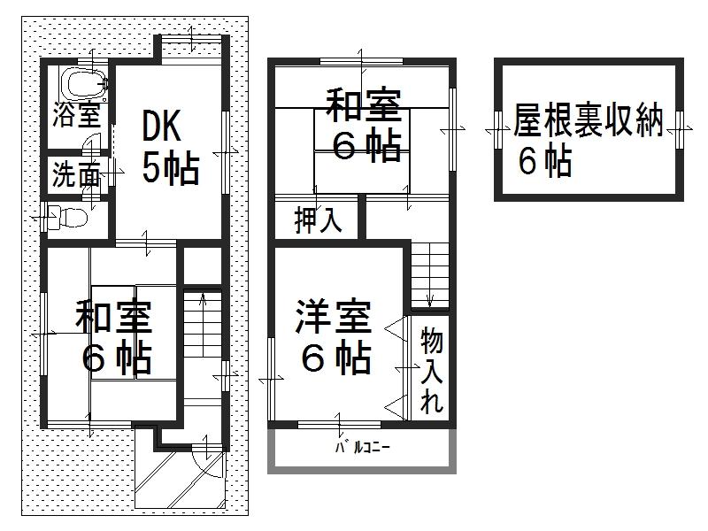 Floor plan. 6.8 million yen, 3DK, Land area 35.56 sq m , Building area 52.21 sq m October 1994 architecture. It is beautiful to your. 