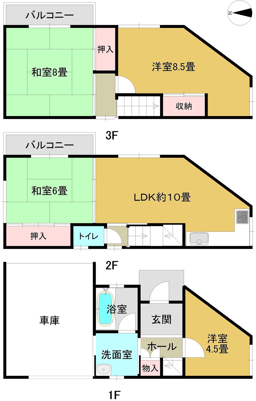 Floor plan. 11.8 million yen, 4LDK, Land area 54.69 sq m , It is a building area of ​​96.3 sq m floor plan. 