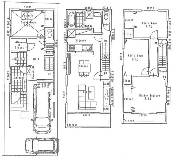 Floor plan. 30,300,000 yen, 4LDK, Land area 78.93 sq m , Building area 135 sq m