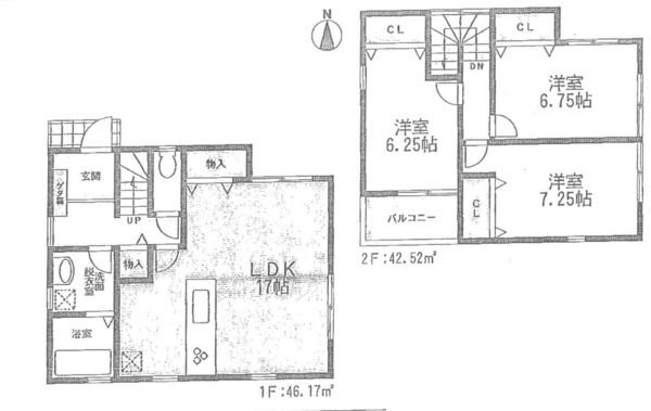 Floor plan. 21,800,000 yen, 3LDK, Land area 88.95 sq m , Building area 88.69 sq m