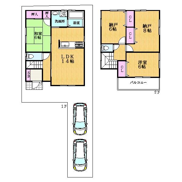 Floor plan. (No. 3 locations), Price 23.8 million yen, 3LDK+S, Land area 98.92 sq m , Building area 93.55 sq m
