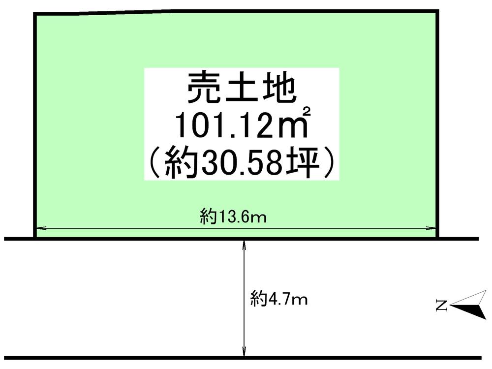 Compartment figure. Land price 16.8 million yen, Land area 105.98 sq m