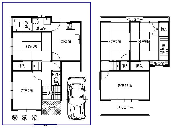 Floor plan. 12.8 million yen, 5DK, Land area 74.38 sq m , Building area 81.18 sq m floor plan