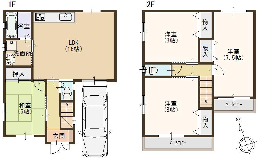 Floor plan. 25,900,000 yen, 4LDK, Land area 82.43 sq m , Building area 97.11 sq m