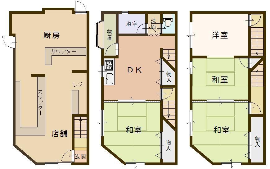 Floor plan. 11,950,000 yen, 4DK, Land area 53.26 sq m , Building area 113.4 sq m