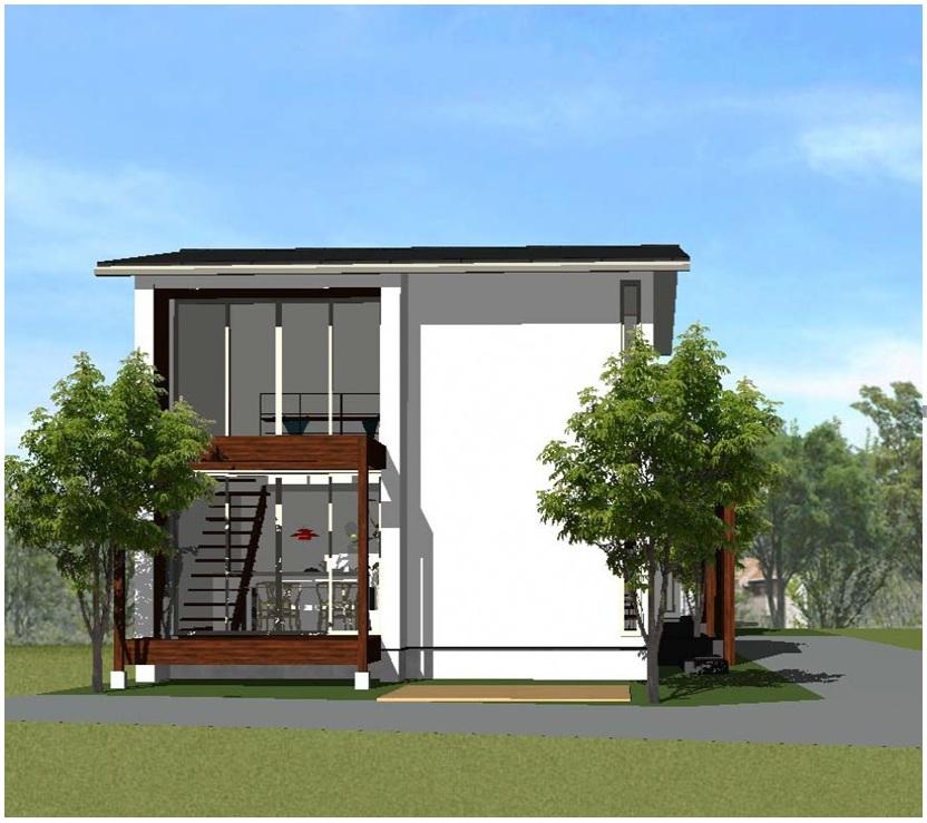 Building plan example (Perth ・ appearance). All houses facing south