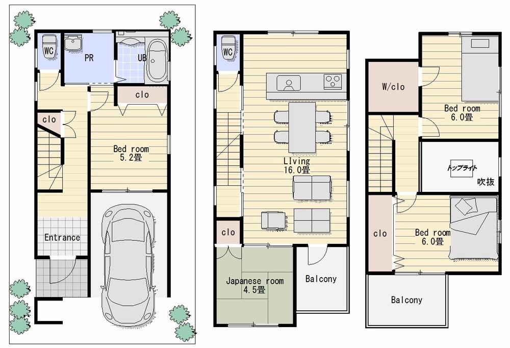 Floor plan. 33,800,000 yen, 4LDK, Land area 58.8 sq m , Building area 98.01 sq m plan view