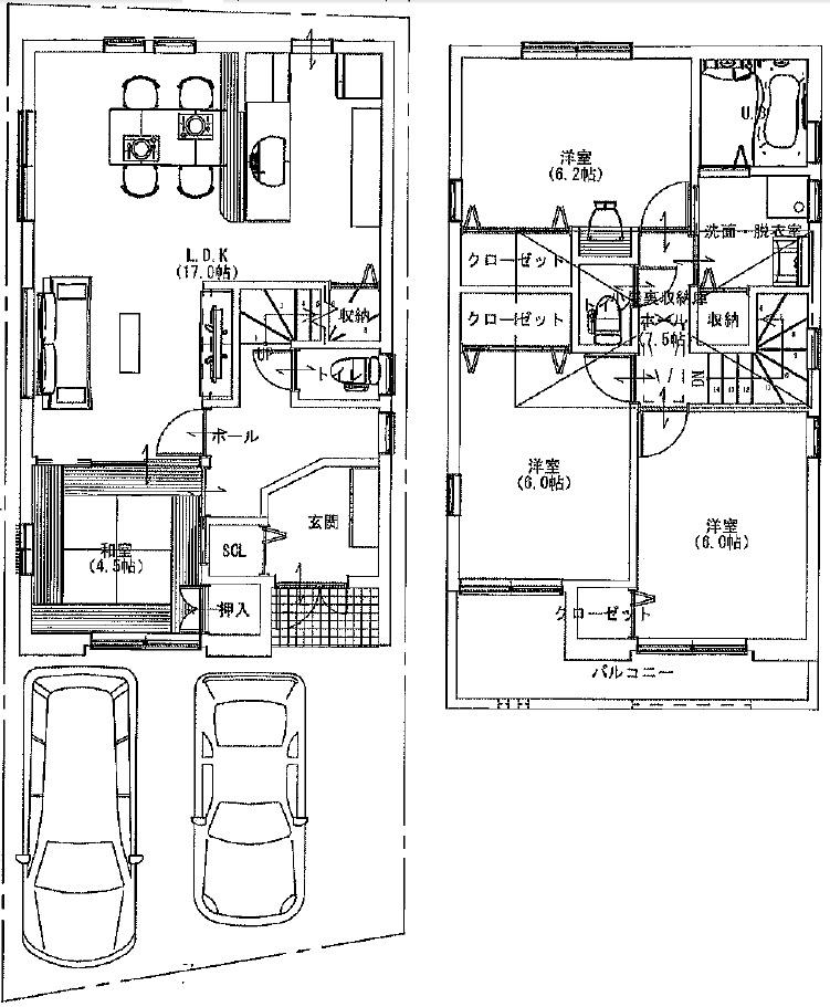 Floor plan. 34,300,000 yen, 4LDK, Land area 89.08 sq m , Building area 93.96 sq m floor plan changes can be freely