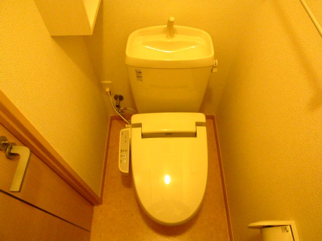 Toilet. It is a warm water washing toilet seat. 