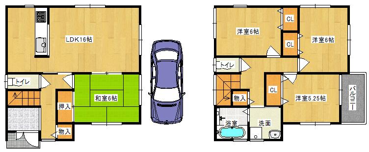 Floor plan. 29,800,000 yen, 4LDK, Land area 90.63 sq m , Building area 95.18 sq m   ◆ Floor plan