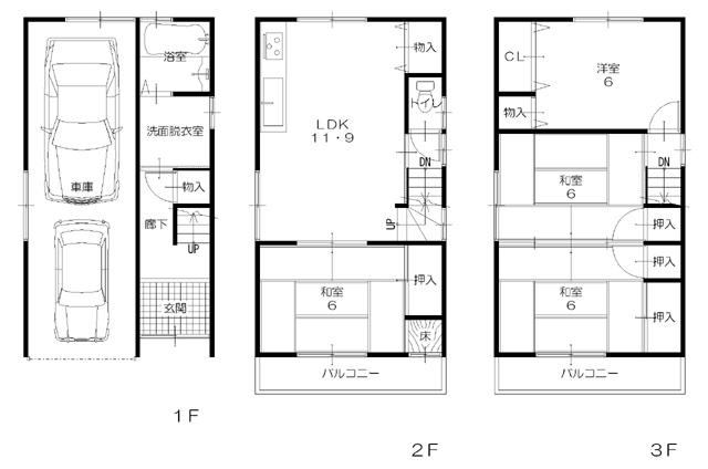 Floor plan. 14.8 million yen, 4LDK, Land area 43.76 sq m , Building area 105.05 sq m