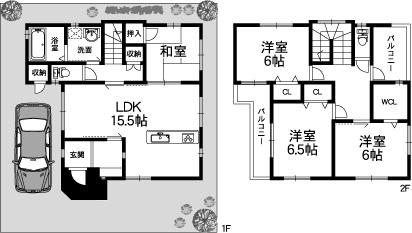 Floor plan. 31.5 million yen, 4LDK, Land area 92.24 sq m , Building area 101.28 sq m floor plan