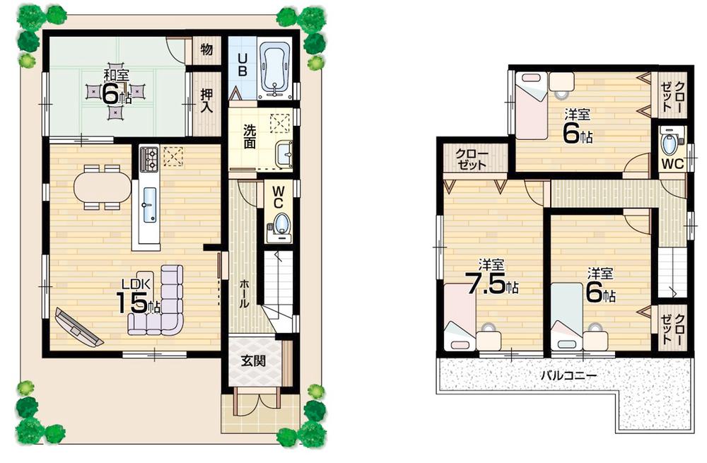 Floor plan. (No. 4 locations), Price 23.8 million yen, 4LDK, Land area 117.86 sq m , Building area 94.77 sq m