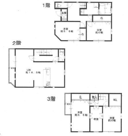 Floor plan. 26,300,000 yen, 4LDK, Land area 94.61 sq m , Building area 112.99 sq m 4LDK + is a floor plan of the garage