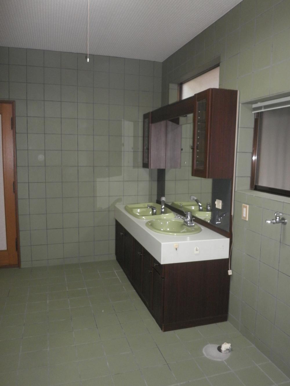 Wash basin, toilet. This basin dressing room