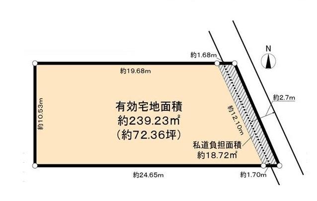 Compartment figure. Land price 46,800,000 yen, Land area 239.22 sq m