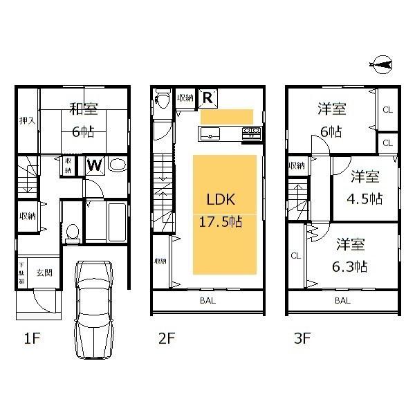 Floor plan. 33,900,000 yen, 4LDK, Land area 72.06 sq m , You can like it because the building area 112.86 sq m facility is good.