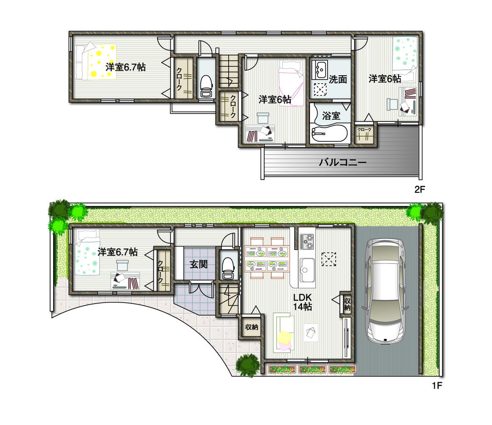 Floor plan. 32,300,000 yen, 4LDK, Land area 78.68 sq m , Building area 91.52 sq m floor plan changes can be freely