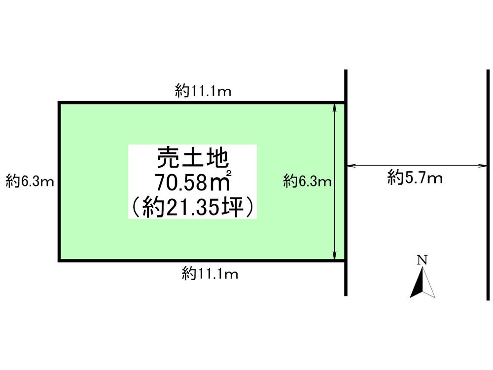 Compartment figure. Land price 8.8 million yen, Land area 70.58 sq m