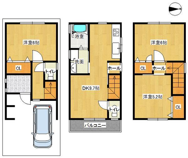 Compartment figure. Land price 12 million yen, Land area 49.68 sq m