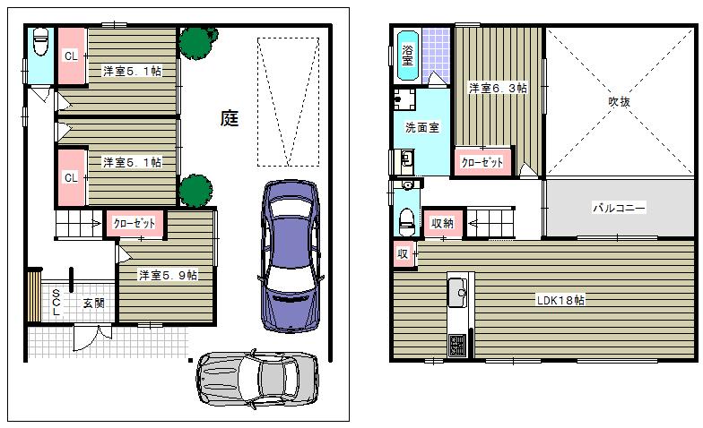 Floor plan. 30,800,000 yen, 4LDK, Land area 113.82 sq m , Building area 100.65 sq m