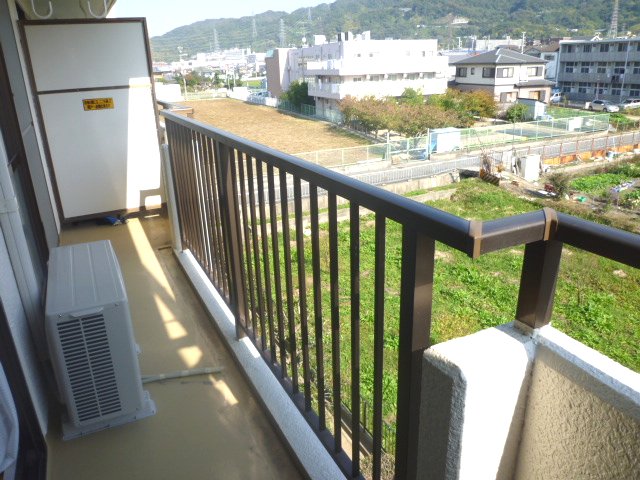 Balcony. View is also beautiful. 