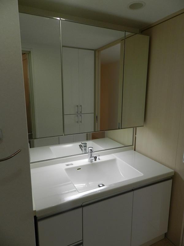 Wash basin, toilet. The back of the mirror housing Mirror also wide! !