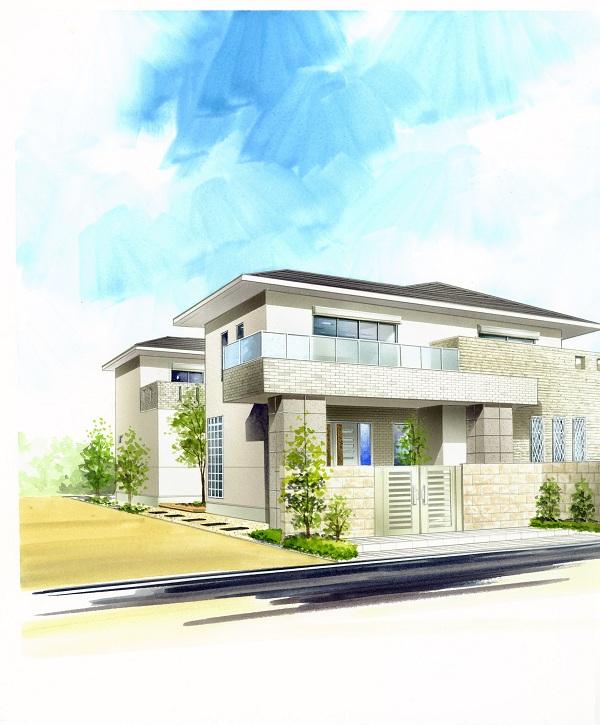 Rendering (appearance). Our construction two-storey