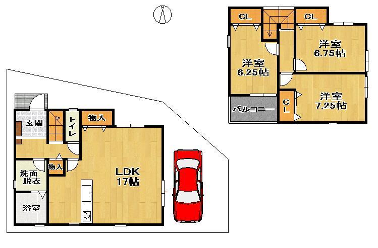 Floor plan. 19,800,000 yen, 3LDK, Land area 88.95 sq m , Building area 88.69 sq m 1 No. ground floor plan  ■ 19.8 million in the price down ・ chance. Floor plan, Features This price is a must both.