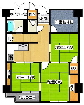 Floor plan. 4DK, Price 5.8 million yen, Footprint 56.3 sq m , Balcony area 2.98 sq m