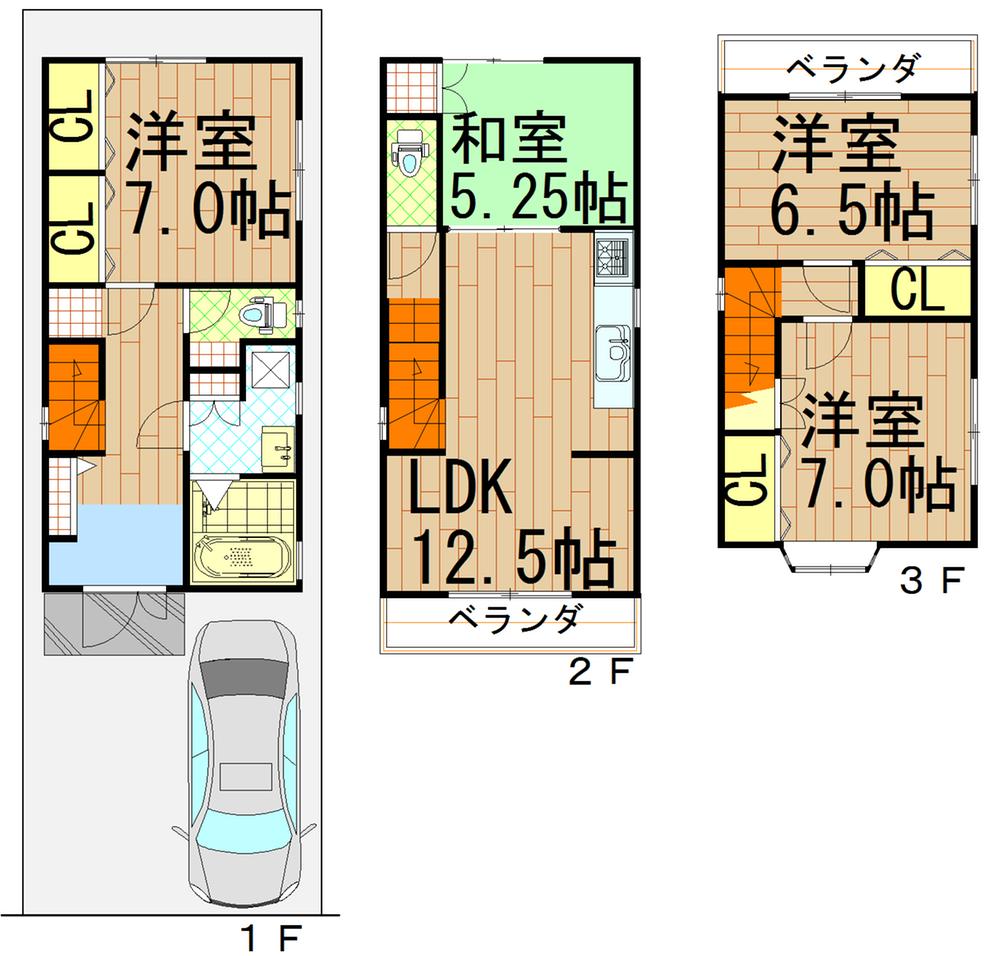 Floor plan. 21,800,000 yen, 4LDK, Land area 68.12 sq m , A building area of ​​111.74 sq m room 4LDK
