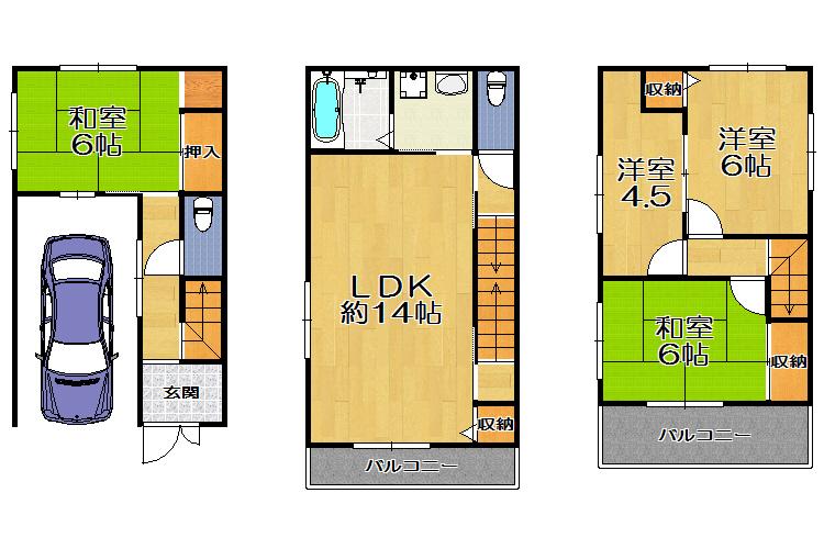 Floor plan. 18.9 million yen, 4LDK, Land area 57.36 sq m , Building area 87.91 sq m