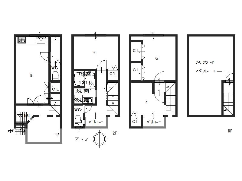 Floor plan. 8.8 million yen, 3LDK, Land area 32.16 sq m , Building area 65.19 sq m