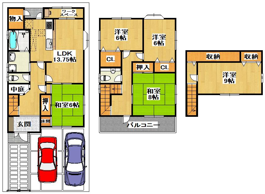 Floor plan. 31,800,000 yen, 5LDK, Land area 114.94 sq m , Building area 113.53 sq m
