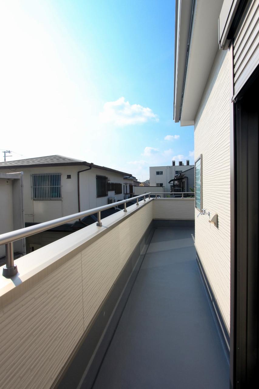 Balcony. Open terrace mood in a wide balcony