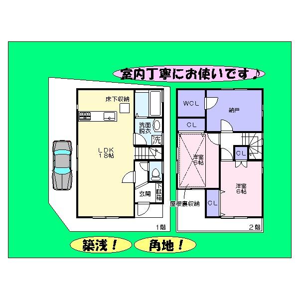 Floor plan. 19,800,000 yen, 3LDK, Land area 81.37 sq m , Building area 82.62 sq m