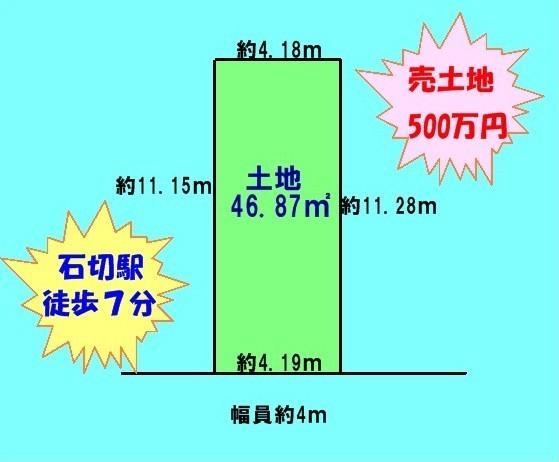 Compartment figure. Land price 5 million yen, Land area 46.82 sq m