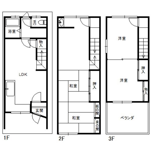 Floor plan. 6.8 million yen, 5DK, Land area 39.3 sq m , Building area 80.03 sq m