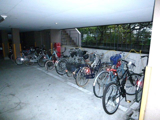 Other common areas. Organizing is uncluttered bicycle parking. 