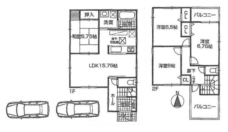 Floor plan. (No. 3 locations), Price 27,800,000 yen, 4LDK, Land area 109.52 sq m , Building area 94.76 sq m