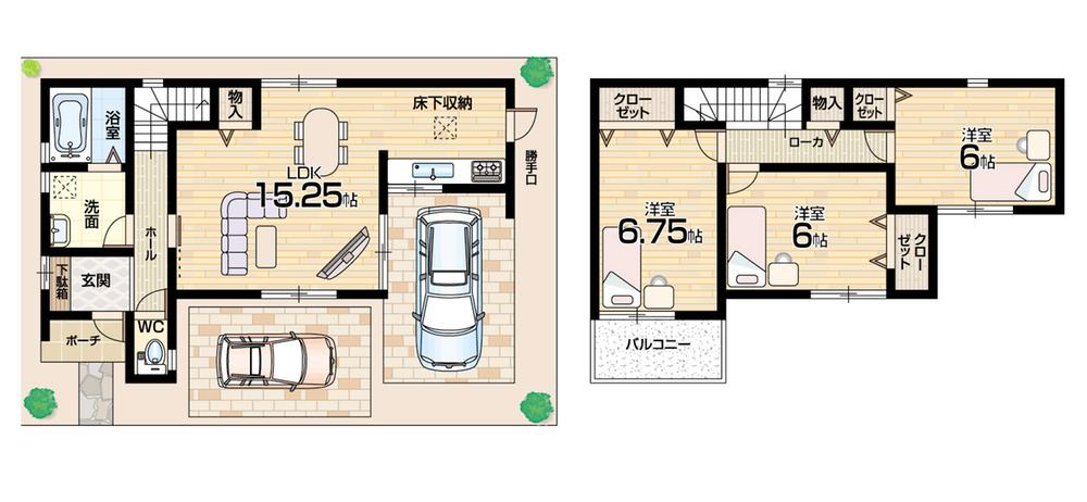Floor plan. (No. 4 locations), Price 22,900,000 yen, 3LDK, Land area 87.75 sq m , Building area 81.8 sq m