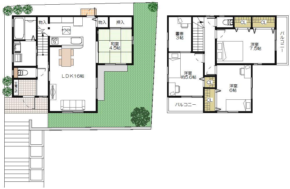 Floor plan. (D No. land), Price 32.7 million yen, 4LDK+S, Land area 150.94 sq m , Building area 102.94 sq m