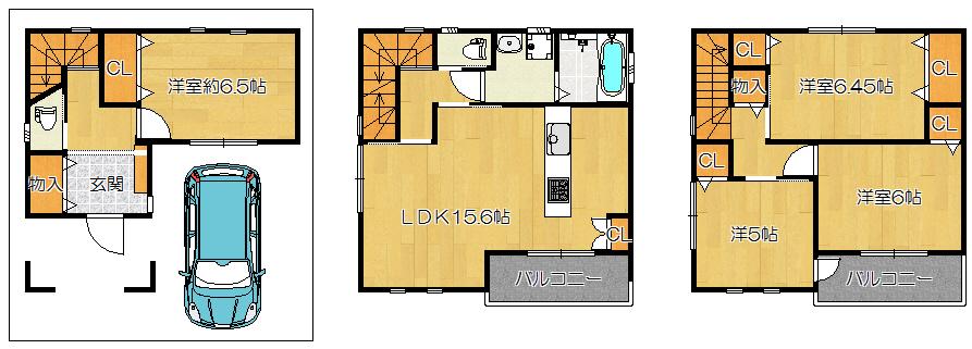 Floor plan. Price 27,800,000 yen, 4LDK, Land area 66.67 sq m , Building area 99.9 sq m